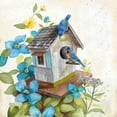 thumbnail image 2 of Nan 26x26 Black Ornate Wood Framed with Double Matting Museum Art Print Titled - Bluebirds, 2 of 4