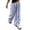 Sky Blue&&100, variant on CONROSES Girls Baggy Linen Pants Wide Leg Pants for Girls Trendy Striped Elastic Waist Drawstring Leisure Jogger Pants With Pockets