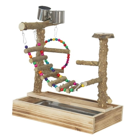 Vaveren Parrot Playground Birds Chewing Toys for Cockatiels Conures Cage Accessories