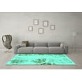 thumbnail image 3 of Ahgly Company Indoor Rectangle Abstract Turquoise Blue Modern Area Rugs, 5' x 7', 3 of 4