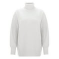 thumbnail image 3 of DuoJiaJ Sweaters for Women Winter Pullover Turtleneck Oversized Sweater Long Sleeve Casual Outwear Cozy Sweater White XXXL, 3 of 4