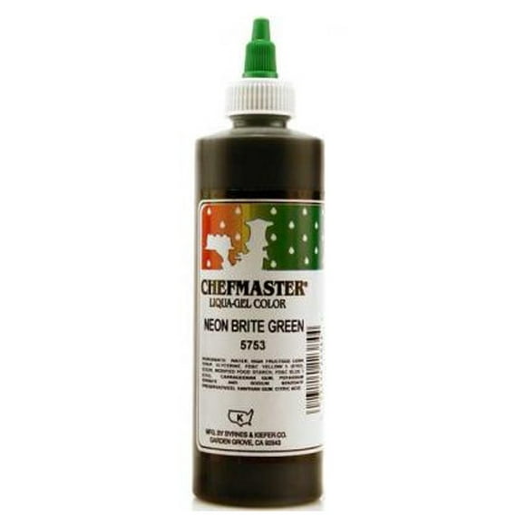 Neon Brite Green 10.5 oz Liqua-Gel Food Color by Chefmaster
