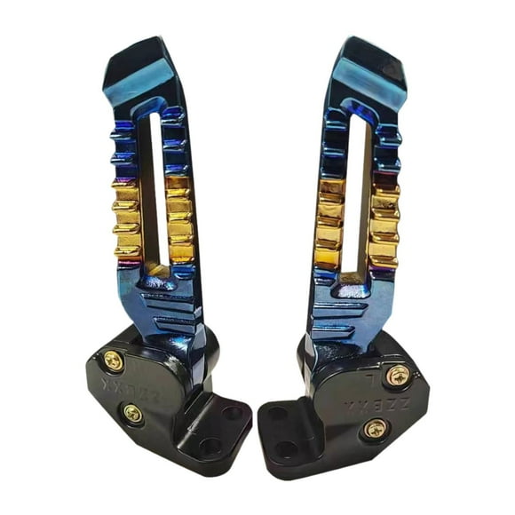 2 piezas plegantes de la motocicleta plegable las clavijas del pie del scooter de garaje para 125 150cc Azul