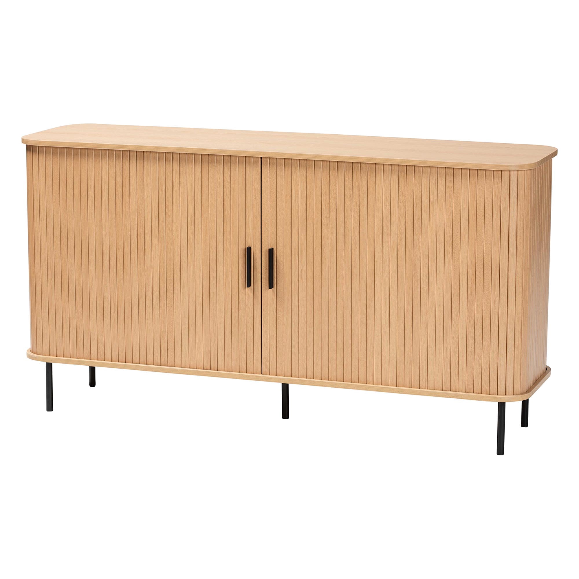 Baxton Studio Lucia Mid-Century Sideboard, 55", Light Oak