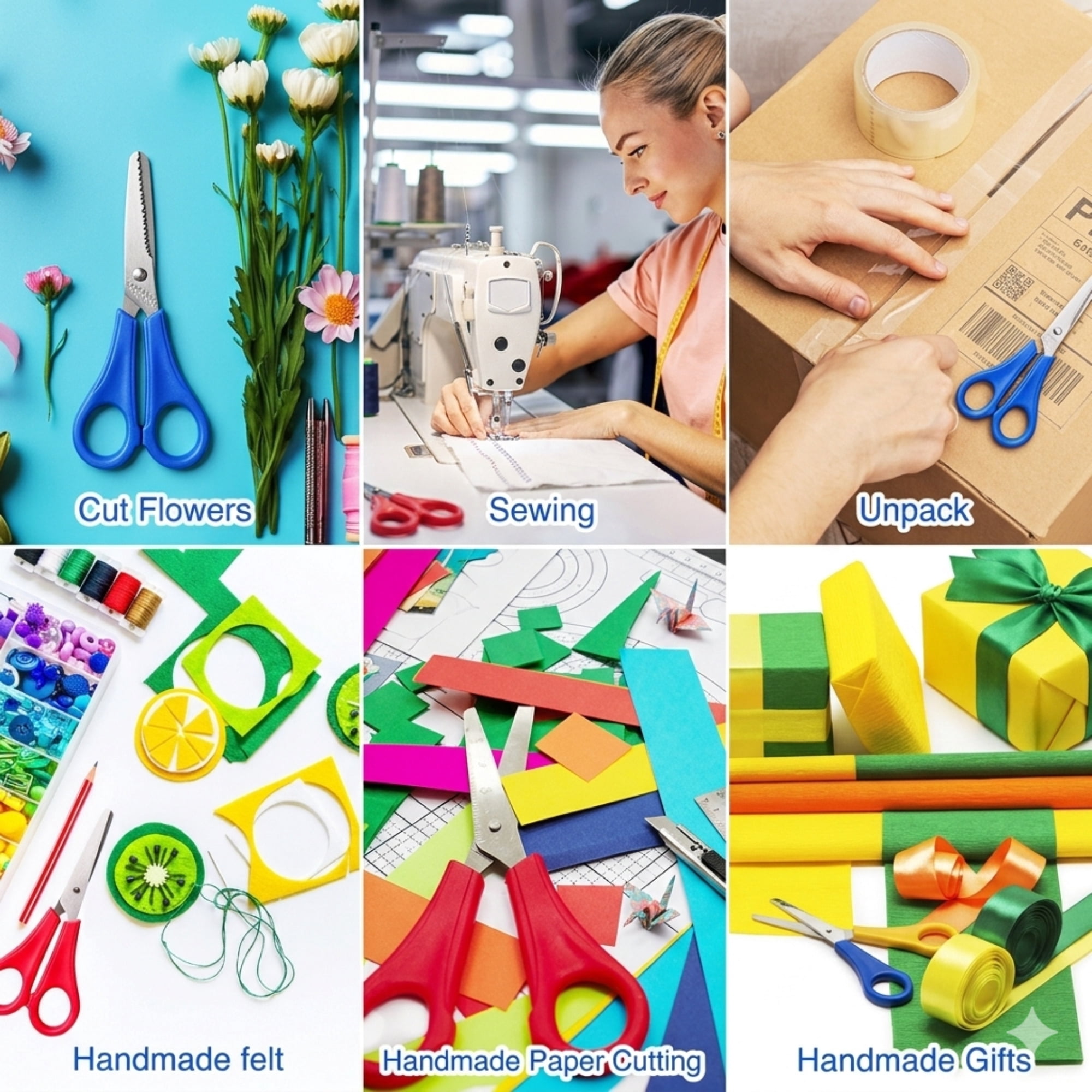 School Supply Boxes | 5" Blunt Tip Scissors | 576 Pack | Assorted Colors of Red, Blue, Green, & Black