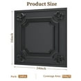 thumbnail image 6 of LooYee 24 Pack Black Ceiling Tiles 24x24 Inch, French Style 3D Decorative Ceiling Panels 2x2Ft PVC Waterproof Washable Plastic Material, Cover 96 Sq.Ft, 6 of 8