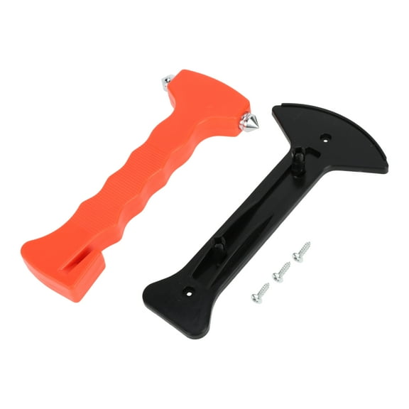 Unique Bargains Universal Car Safety Hammer Glass Breaker Urgent Escape Tool Black Red