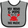 thumbnail image 3 of Inktastic My Mimi and Pops Love Me Boys or Girls Baby Bib, 3 of 4
