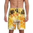 thumbnail image 3 of Lsque Honey Bee Mens Sleep Pajama Shorts,Short Pajama Pants, Cotton Ultra-Soft Knit-Large, 3 of 9