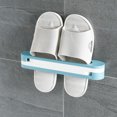 thumbnail image 4 of 3 in 1 Shoes Rack Wall-Mounted Slippers Storage Rack Towel Storage Shelf Fodable Rack Blue, 4 of 9