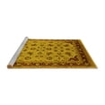 thumbnail image 2 of Ahgly Company Machine Washable Indoor Square Oriental Yellow Industrial Area Rugs, 6' Square, 2 of 4