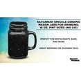 thumbnail image 3 of 10 Savannah Speckle Ceramic Mason Jars Set, 16 oz.- Stoneware, C-handle, Durable - Black, 3 of 5