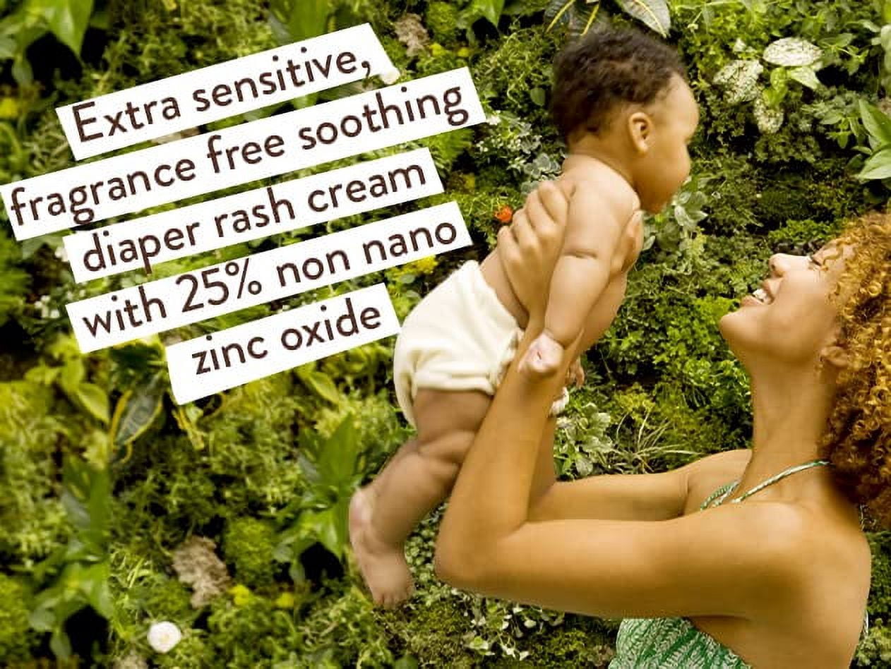 Babo Botanicals Sensitive Baby Zinc Diaper Cream Fragrance Free 2 Ct 3 oz