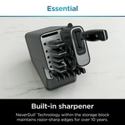 Ninja NeverDull Essential 14-Piece Knife System with Built-In Sharpener, Stain & Rust Resistant, K12014, Black