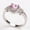 Pink, variant on Womens Heart Design Wedding Ring Platinum Plated White Copper Engagement Promise Gift for Her Durable And Elegant