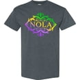 thumbnail image 3 of Inktastic Nola with Mardi Gras Colors T-Shirt, 3 of 5