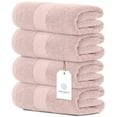 thumbnail image 1 of Juego de toallas de baño, blanco, clásico, lujoso, 700 g/m², algodón x4, rosa, 1 of 8