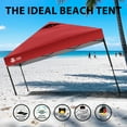 thumbnail image 3 of CROWN SHADES 10x10 Pop Up Canopy Patented Center Lock One Push Instant Outdoor Canopy Tent Red, 3 of 8