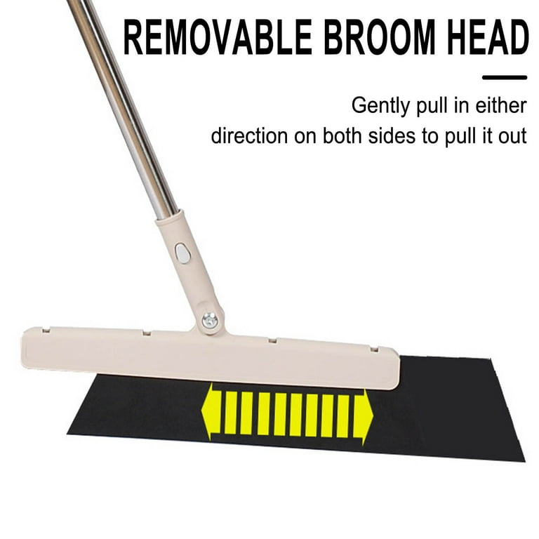Floor Squeegee Broom with 35.4 Long Handle，Great to Remove Water for  Glass, Window, Tile Floor