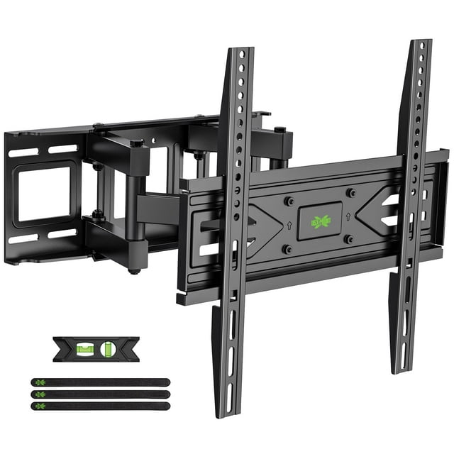 USX MOUNT Soporte de pared para TV de movimiento completo para la mayoría de televisores de 32 a 70 pulgadas de hasta 99 libras, soporte de pared para TV con brazos articulados dobles, giratorio, incl