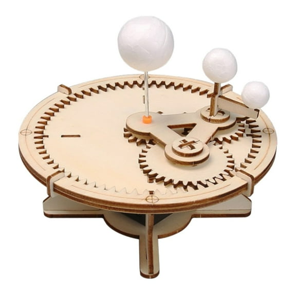 BJBSJSZ Wooden DIY Solar System Science Kit with Sun-Earth-Moon Model - Educational Stem Assembling Crafts for Students, Interactive Science Project for 𝗕𝗼𝘆𝘀 and 𝗚𝗶𝗿𝗹𝘀 Learning Astronomy