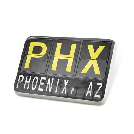 Porcelein Pin PHX Airport Code for Phoenix, AZ Lapel Badge –