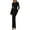 Black, variant on Women's Floral Bodycon Maxi Dress Fall Elegant Mesh Long Sleeve Formal Wedding Guest Cocktail Dresses