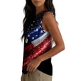 thumbnail image 5 of Jsaierl 4th of July Tank Tops for Women Casual Patriotic American Flag Graphic Tees Cute Sleeveless T Shirts Camisole Classic Crew Neck Tanks S-XXL, 5 of 6