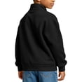 thumbnail image 2 of Cethrio Boys Full Zip Sweatshirts, Stand Collar Casual Fleece-lined Long Sleeve Fall Jackets with Pockets Size 13-14 Years Black, 2 of 7