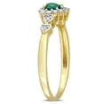 thumbnail image 4 of Everly Women's Created Sapphire and Created Emerald Yellow Gold Plated Ring, 4 of 8