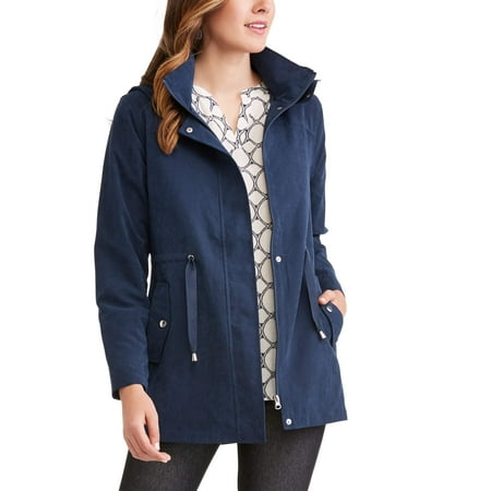 - Time and Tru Women's Hooded Anorak Utility Jacket
