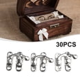 thumbnail image 3 of 30 Pcs Antique Bronze Iron Padlock Hasp Hook Lock for Mini Jewelry Wooden Box, 3 of 9