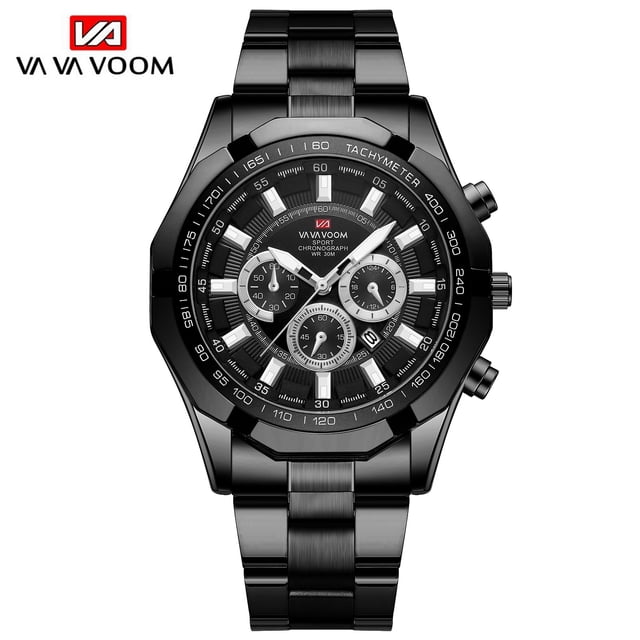 De pulsera Relojes de pulsera de cuarzo de lujo para hombre, reloj informal de negocios, reloj luminoso de moda, reloj resistente al agua de acero inoxidable