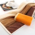 thumbnail image 6 of Pidada Striped Pattern 100% Cotton Hand Towels for Bathroom 13.8 x 29.5 Inch Set of 4 (Brown), 6 of 7