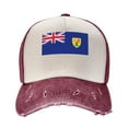 thumbnail image 2 of Flag Of The Turks And Caicos Island Distressed Baseball Cap Dad Hats for Men Women Vintage Trucker Hat Low Profile Ball Caps, 2 of 7