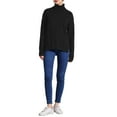 thumbnail image 2 of INSPIRE CHIC Women's Cable Knit Sweaters High Low Split Long Sleeve Turtleneck Jumpers, 2 of 5