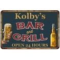 thumbnail image 1 of Kolby's Green Bar and Grill Metal Sign 8x12 Decor 108120044299, 1 of 1