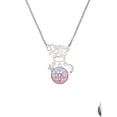 thumbnail image 2 of Delight Jewelry Silvertone Domed Multi Color OTA Silvertone Dream Big Pendant Necklace, 25", 2 of 4
