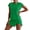 Green, variant on Women's 2 Piece Lounge Set - Casual Sleeveless Cotton Tank Top with Matching Split Athletic Skirt with Shorts Underneath for Summer(Green/S)