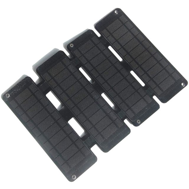 ETFE-Panel Solar plegable, bolsa portátil para exteriores, salida USB, cargador de energía para teléfono móvil, color negro, 13W, 5V Fivean unisex