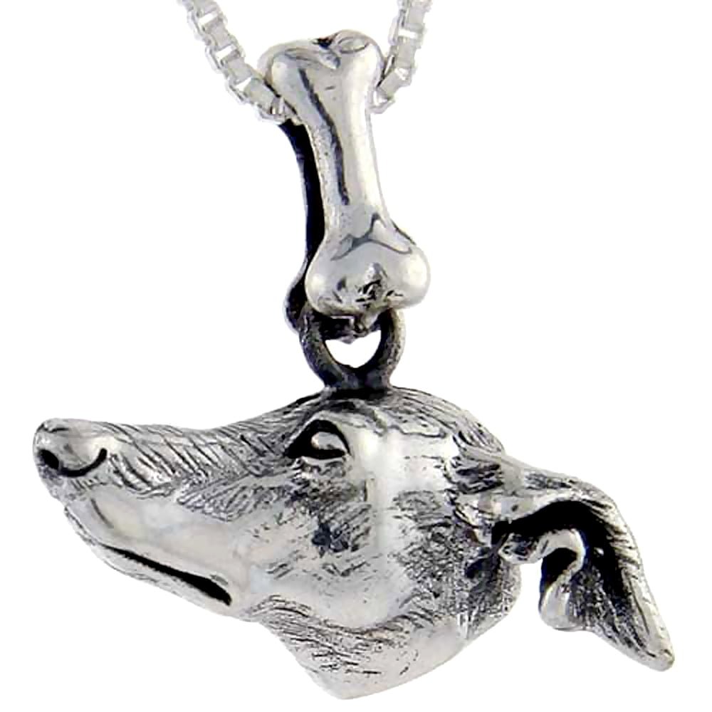 silver greyhound necklace