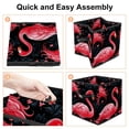 thumbnail image 4 of Flamingo Foldable Clothes Storage Toy Box Storage Basket with Handle 10.8"x10.5"x10.6" Large Capacity, 4 of 6