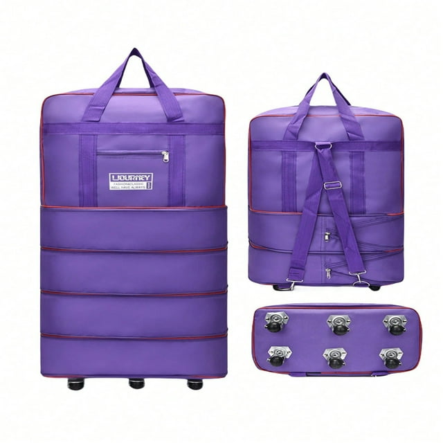 SNNROO Foldable Travel Luggage Bag With Wheels Large Storage Bag Backpack For Business Trip With Wheels Large-Capacity Travel Bag With Wheels Expandable Carry On Luggage Bag Portable M