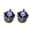 Purple, variant on Men Women Rhinestone Inlaid Magnetic Ear Stud Earrings Non Piercing Jewelry Gift