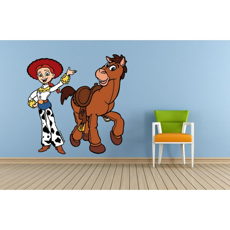 Jessie Toy Story Cowgirl Colorful Decors Wall Sticker Art Design Decal for Girls Boys Kids Room Bedroom Nursery Kindergarten House Fun Home Decor
