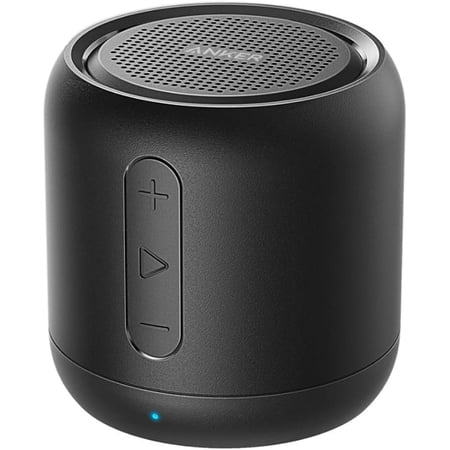 Anker Soundcore Mini, Super-Portable Bluetooth Speaker with FM Radio, 15-Hour Playtime, 66 ft Bluetooth Range, Enhanced Bass, Noise-Cancelling Microphone - Black