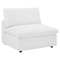 thumbnail image 2 of Modway Commix Down Filled Overstuffed Vegan Leather Armless Chair in White, 2 of 8