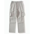 thumbnail image 5 of Mens Cargo Pants Elastic Waist Stretch Hiking Pants Lightweight Quick-Dry Windproof Workout Trousers With Multi Pockets, 5 of 9