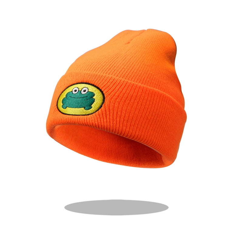 ACCEHUT Cartoon Frog Embroidery, Unisex Knitted Beanie, Casual