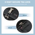 thumbnail image 6 of Oufan Luggage Sets 3 Piece, Front Opening Hardshell Suitcase with USB Port, Handle Bag, Spinner Wheels & TSA Lock, Expandable Luggage 20in/24in, Black, 6 of 8